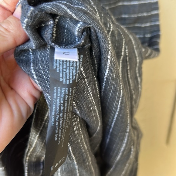 Eileen Fisher Organic Linen Scoop Neck Stripe Tunic Shift Dress Resortwear Sz PS - Picture 7 of 7